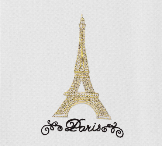 Olympic Eiffel Tower Gold Hand Towel