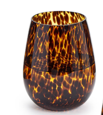 Tortoise Stemless Wine Glass