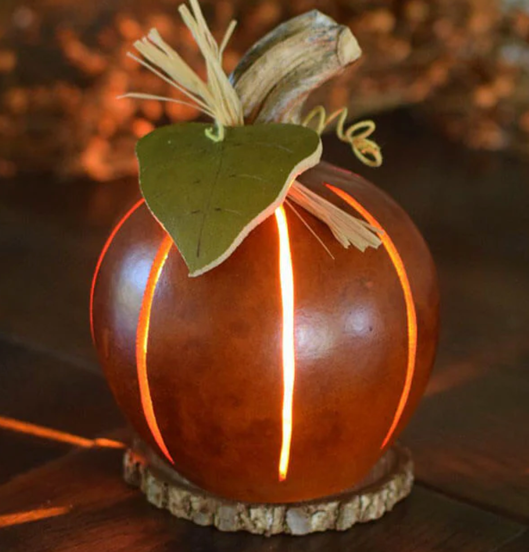 Pumpkin Luminary - Small Lit Burnt Orange - FPU-C5