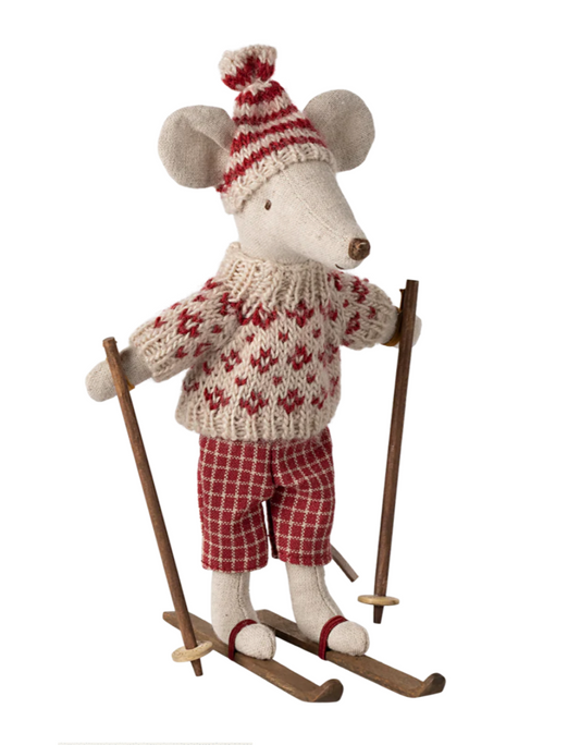 Winter Mouse With Ski Set