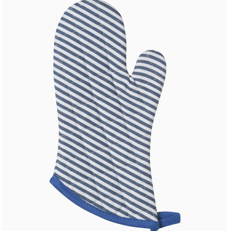 Superior Royal Blue Narrow Stripe Oven Mitt