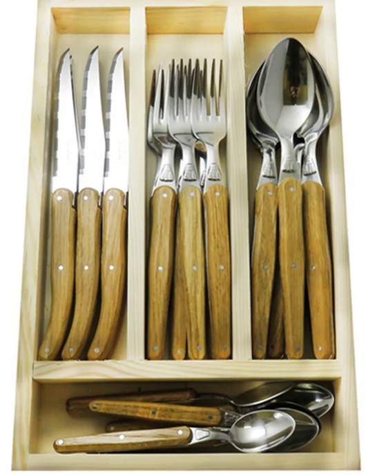 24 Piece Oak Placesetting