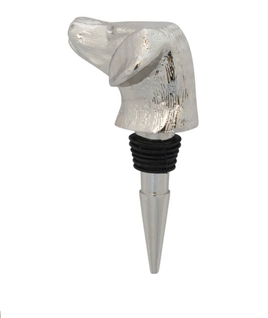 Aluminum Dog Head Bottle Stopper in Kraft Box