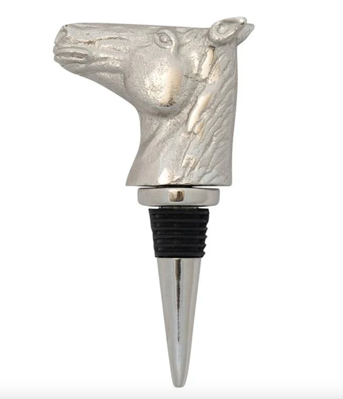 Aluminum Horse Head Bottle Stopper in Kraft Box
