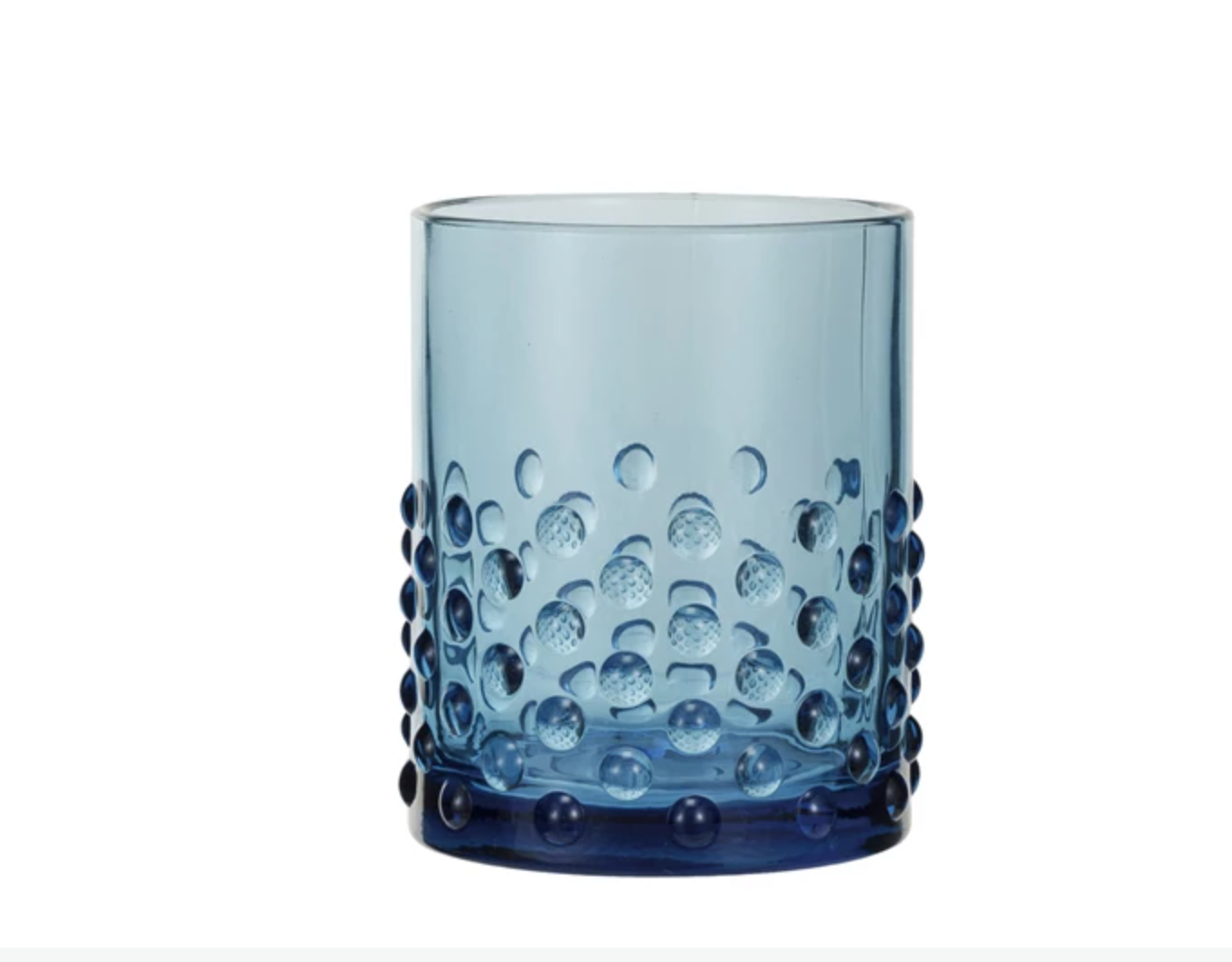 Hobnail Drinking Glass Blue
