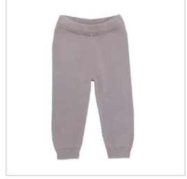 Milan Baby Legging Pants Sweater Knit Grey 6-12