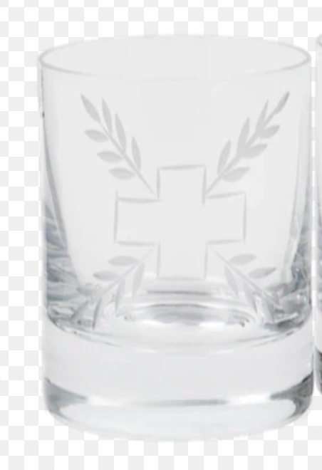 IMPERIO VASO W/ CROSS & LAUREL ETCHED