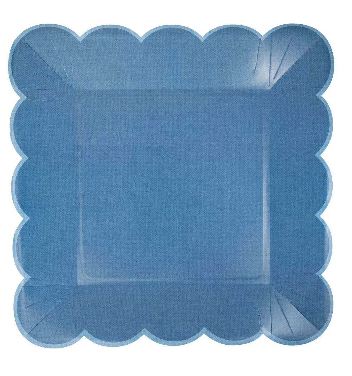 Hamptons Blue Large Scallop Paper Plate