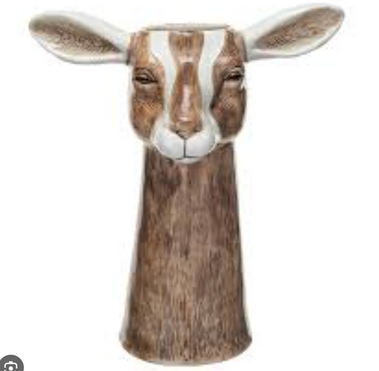 Stoneware Goat Vase