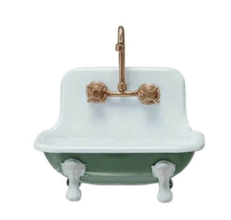 Metal Sink Shaped Soap Dish