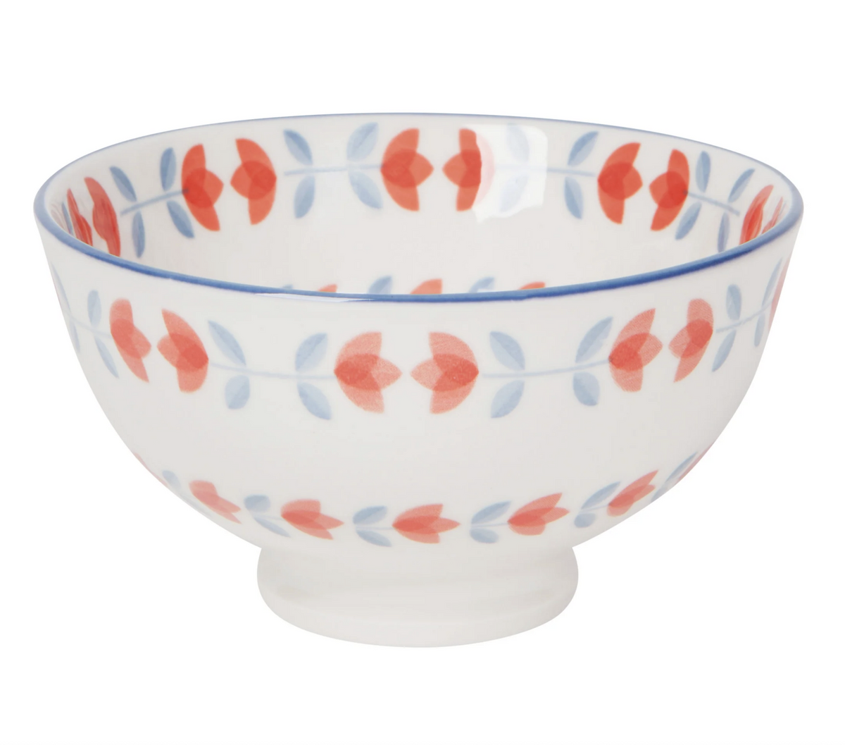 Red Tulip Stamped Bowl 4 inch