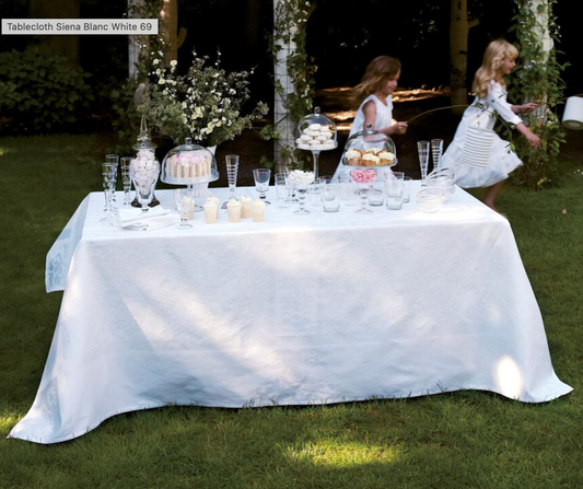 Sienna Tablecloth - White  - 69x126