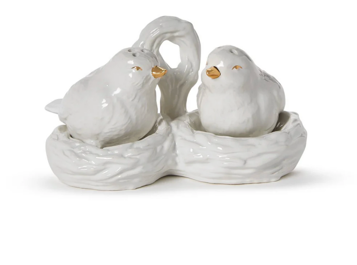 Birds Salt & Pepper Shakers Nest Set
