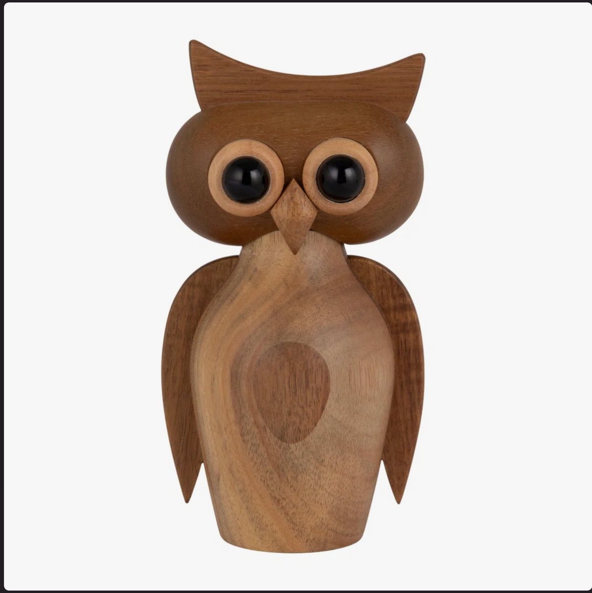 Owl Salt/Pepper Mill - Acacia Wood - Natural & Black