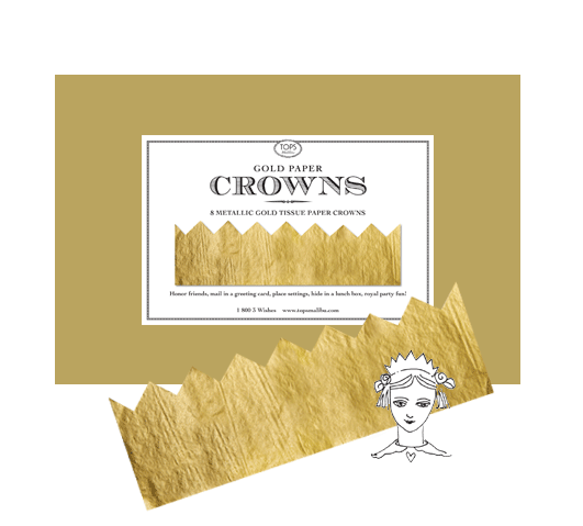 Gold Metallic Paper Crowns
